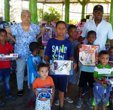 Volunteers Handing Out Toys